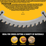 DEWALT 10-Inch Miter / Table Saw Blades, 60-Tooth Crosscutting & 32-Tooth General Purpose, Combo Pack (DW3106P5) DEWALT