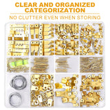KURUI 303Pcs Picture Hanging Kit, Picture Hangers Assorted Kit With Heavy Duty Wall Hooks, Sawtooth, Picture Wire, D Rings, Hardware Nails, Eye Hooks KURUI