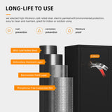 INTERGREAT Black Metal Storage Cabinet with Lock, 72" Tall Lockable Garage Storage Cabinet with Doors and Shelves, Cabinets for Home Office, INTERGREAT