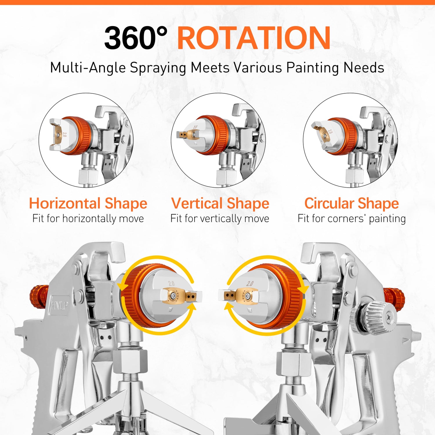 REFINE HVLP Spray Gun, Siphon Air Paint Sprayer Gun with 1.7mm 2mm Nozzle Sets, 1000CC Automotive Paint Gun with Air Regulator, Professional for Car, REFINE