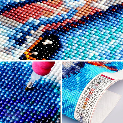 DIYDECORFUN Stained Glass Lighthouse Diamond Painting Kits for Adults,DIY 5D Diamond Art Kits for Beginners Full Drill Diamond Dots Painting by