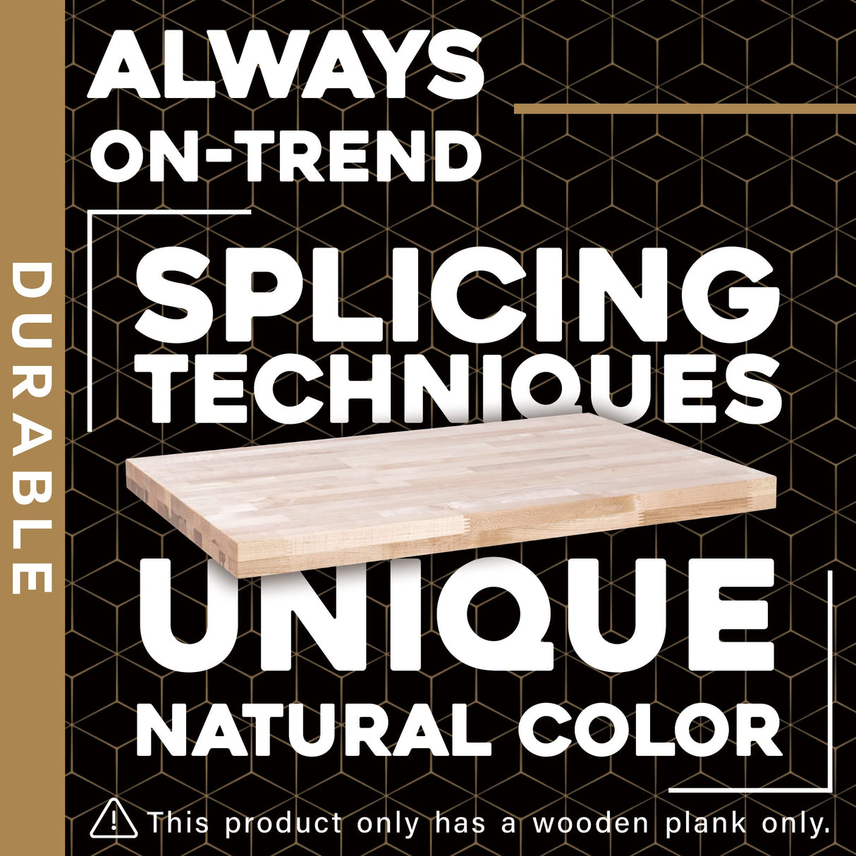 DuraSteel 24x30 Natural Finish Maple Butcher Block Workbench Top for Multi-Purpose Use DuraSteel