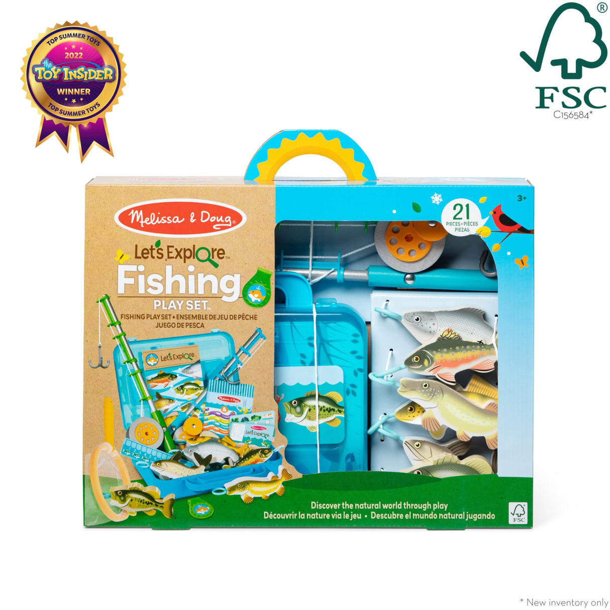 Melissa & Doug Let’s Explore Fishing Play Set – 21 Pieces - for Toddlers And Kids, Pretend Play Fishing Toy, Learning Toys For Kids Ages 3+ Melissa & Doug