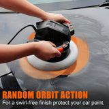 THINKWORK Buffer Polisher,10 Inch Car Polisher Sets with 4 Buffing and Polishing Bonnets,6 Variable Speed 1500-3600 RPM,Double handle, Ideal for Car THINKWORK