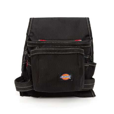 Dickies 8-Pocket Canvas Tool and Utility Pouch for Work Belts, Fastener Pocket, Hammer Loops, 2-inch Belt Loop, Black Dickies
