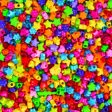 Colorations fun shapes pony beads, 1lb, set of 1800 beads, lacing hole 1/8 inches, craft, hobby, arts & crafts, fun, art supplies, fun shaped pony Colorations