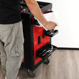 CASOMAN Magnetic Toolbox Shelf, Tray, Paper Towel Holder, 4-Piece Set, Black, Variety of Use, Durable, Magnets Any Metal Surface CASOMAN