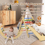5 in 1 Pikler Triangle Set, Wooden Montessori Climbing Toys, Toddler Indoor Playground, Foldable Baby Climbing Toys, Kids Jungle Gym with Ramp, Arche Wanmwill