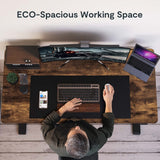 FLEXISPOT 55 x 28 Inches Electric Stand Up Desk Workstation, Whole-Piece Desk Board Home Office Computer Standing Table Height Adjustable Desk (Black FLEXISPOT