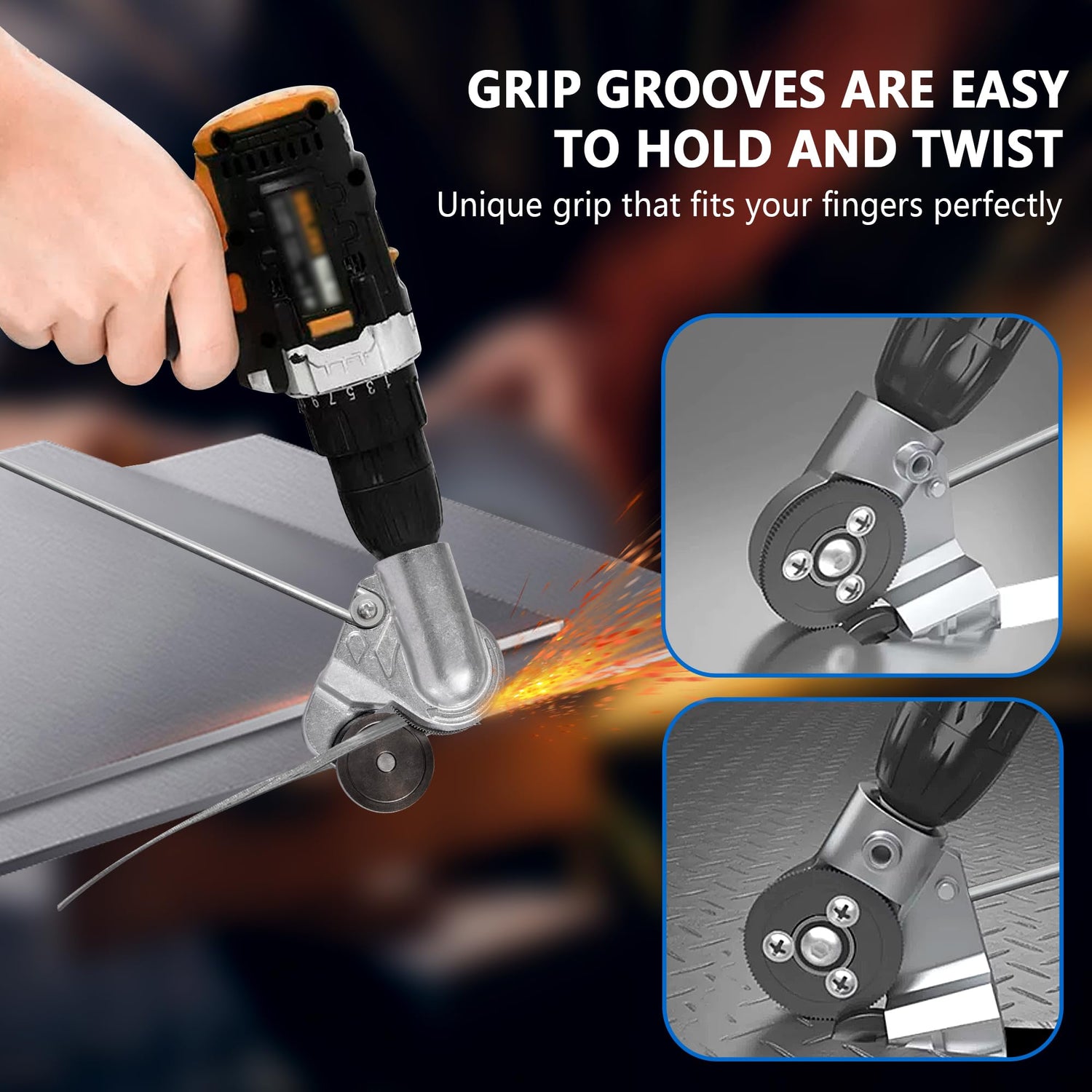 Selumie Innovative Electric Drill Plate Cutter - Versatile Metal Shears Attachment for Effortless Cutting of Various Metals - High Precision, High Selumie