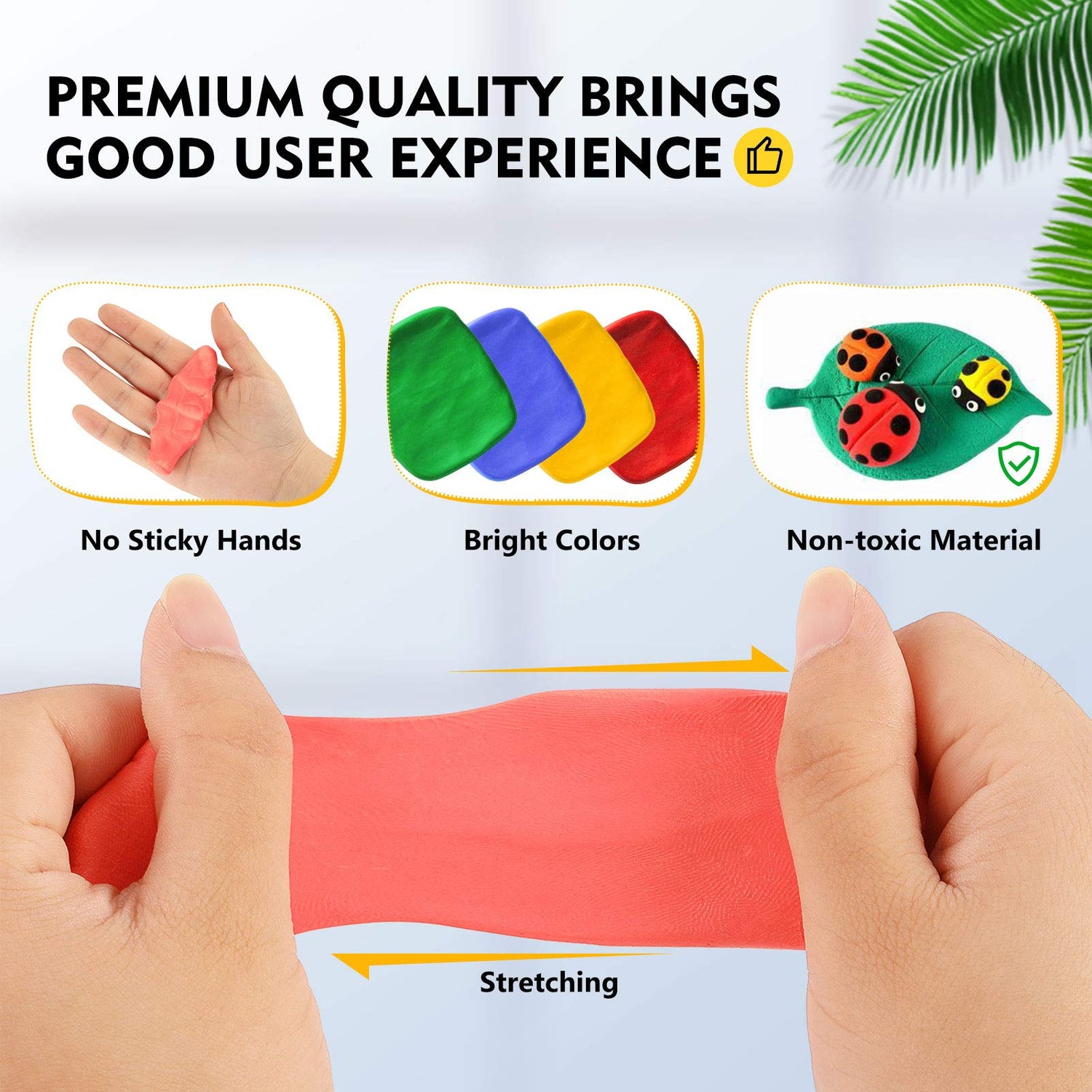 Magicfly Polymer Clay Starter Kit, 45 Colors Oven Bake Clay with 5 Modeling Tools and 40 Jewelry Accessories, Safe and Nontoxic DIY Baking Clay Magicfly