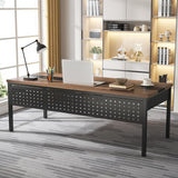 Tribesigns 70.8" Large Executive Office Desk and 47" Lateral File Cabinet Combo, L-Shaped Computer Desk 2 Piece Business Furniture with Drawers and Tribesigns