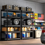 REIBII 72'' Garage Shelving Heavy Duty Garage Storage Shelves Loads 1700LBS Heavy Duty Shelving Adjustable 5-Tier Metal Shelves for Storage,Basement REIBII