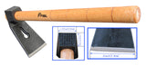 Forged Woodworking Hammer, Woodcarving Straight Adze, Axe with Claw Hammer, Adze Hammer 1.7LB FITOOL