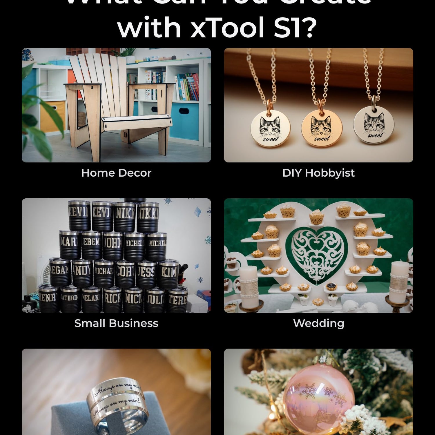 xTool S1 All-in-one Enclosed Laser Cutter and Engraver Machine with Rotary for Tumblers, 40W Laser Power, 419*319mm 600mm/s Batch Process, Laser xTool