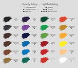 MyArtscape Acrylic Paint Set - 24 x 21ml Tubes - Lightfast - Heavy Body MyArtscape