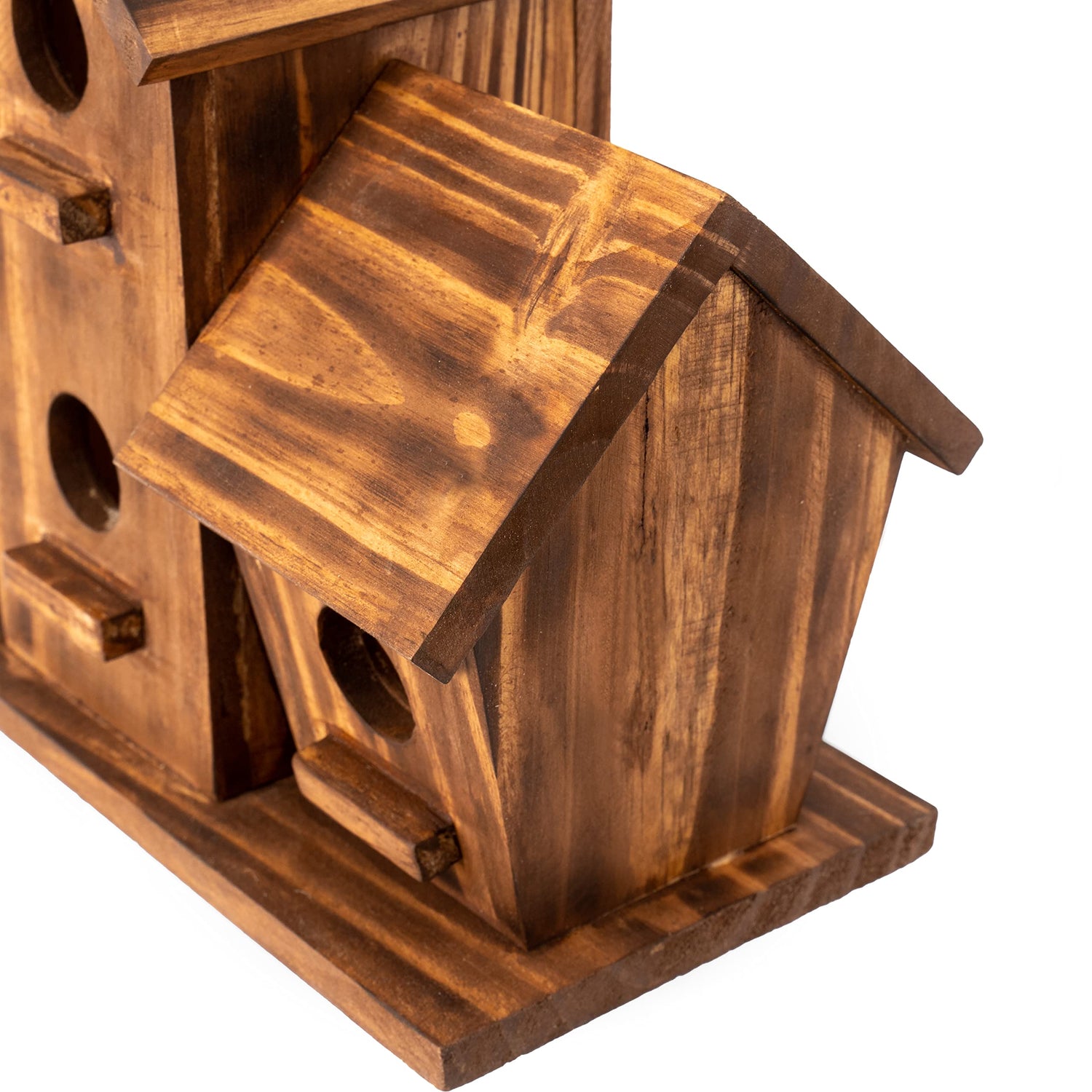 COLEBA Bird Houses for Outside, Outdoor 4 Hole Bird House Room for 4 Bird Families Bluebird Finch Cardinals Hanging Birdhouse for Garden COLEBA