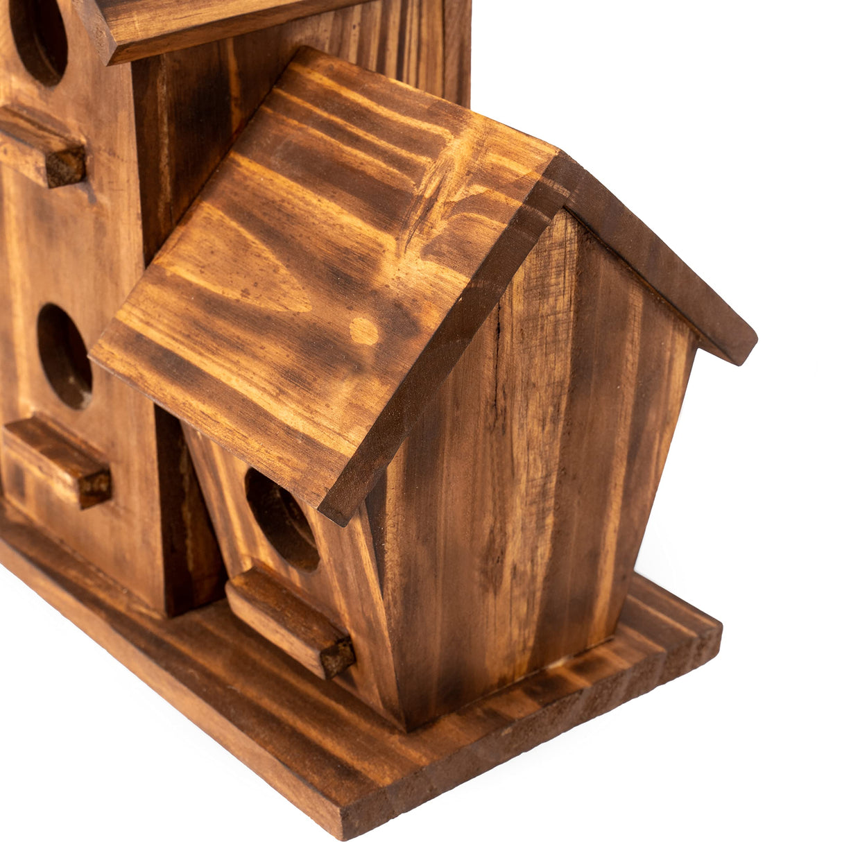 COLEBA Bird Houses for Outside, Outdoor 4 Hole Bird House Room for 4 Bird Families Bluebird Finch Cardinals Hanging Birdhouse for Garden COLEBA