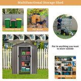 Vongrasig 5 x 3 x 6 FT Outdoor Storage Shed Clearance with Lockable Door Metal Garden Shed Steel Anti-Corrosion Storage House Waterproof Tool Shed Vongrasig