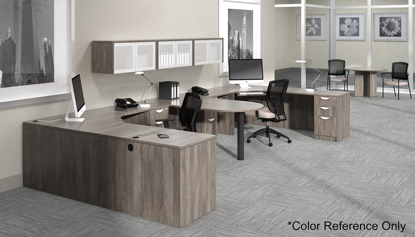 GOF 6FT, 8FT, 10FT Conference Table & Chairs (G11776B) Set, Dark Cherry, Espresso, Artisan Grey, Mahogany, Walnut (8FT Table Only, Artisan Grey) - WoodArtSupply