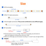 WOBANE Under Cabinet LED Lighting kit, 6 PCS LED Strip Lights with Remote Control Dimmer and Adapter, Dimmable for Kitchen Cabinet,Counter,Shelf,TV WOBANE