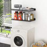 WALMANN 2 Pack Garage Wall Shelf, 23.5" x 12" Wall Mounted Storage Shelves for Garage, Closet, Laundry Room, Heavy Duty Wall Shelving, Holds Up to 65 WALMANN