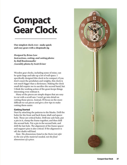 Making Wooden Gear Clocks: 6 Cool Contraptions That Really Keep Time (Fox Chapel Publishing) Step-by-Step Projects for Handmade Clocks, from Beginner