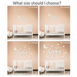 Personalized Custom Wood Name Sign with Stars Wooden Wall Stickers Nursery Name Sign, Personalized Baby Gifts Nursery Wall Decor Wooden Letters for Generic