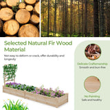 S AFSTAR Raised Garden Bed with Planter Box & Trellis, 93" L x 25" W x 40" H Outdoor Wooden Planter Box Kit for Flower Herb Vegetable Fruit Climbing S AFSTAR