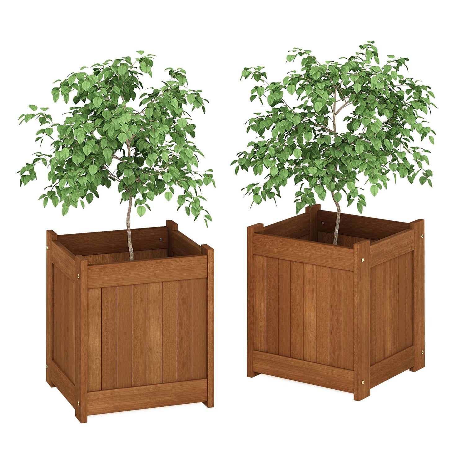 Furinno 2-FG16450 Tioman Hardwood Flower Box, Two-Pack, Natural Furinno