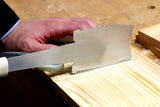 KAKURI Azebiki Japanese Saw for Woodworking 3-1/2" Made in JAPAN, Japanese Curved Hand Pull Saw for Hole, Mid Panel, Groove Cutting, Ryoba Double KAKURI