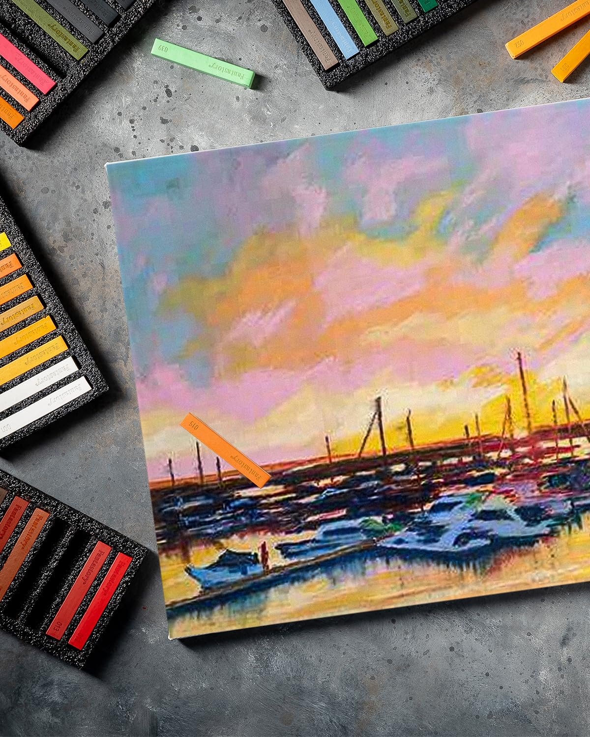 Fantastory Long Soft Chalk Pastels Set, 72 Sticks,Includes 5 Fluorescent Colors,Non Toxic Soft Pastels for Fantastory