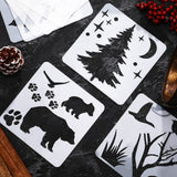 20 Pieces Stencil Template for Painting Reusable Animal Plant Spring Summer Winter DIY Christmas Stencils for Painting on Wood Wall Home Decor Outus