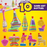 Creative Kids Sand Art Activity Kit for Kids - 10 Sand Art Bottles and 10 Colored Cool Sand Bags + Glitter Sand - Create Your Own Sand Art - DIY Arts Creative Kids
