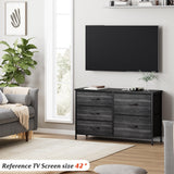 Nicehill Black Dresser for Bedroom with 5 Drawers, Kids Dresser Wood Grain Print, Dressers & Chests of Drawers for Closet, Clothes, Nursery, Bedroom Nicehill