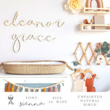 Custom Wood Name Sign for Nursery or Kids Room | Instant Font Preview + Multiple Styles Available Unpainted, Painted, or Stained | Personalized Baby Adoren