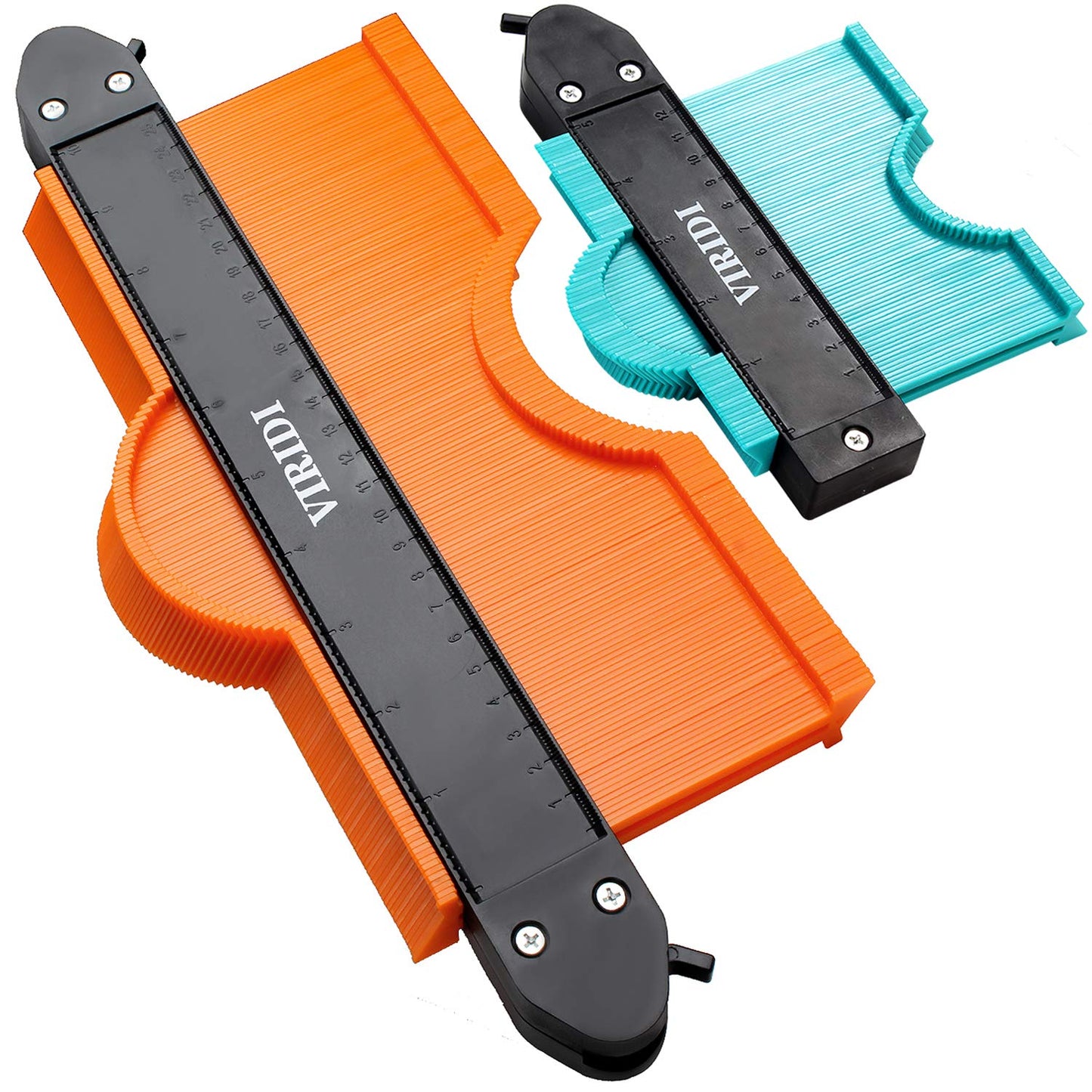 Contour Gauge with Lock, 2pcs 5&10 inch Profile Gauge Smart Measure Ruler Contour Duplicator Carpenter Tool for Vinyl Cutter Plank Install - Instant