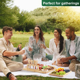 ROCIRLAB Bamboo Charcuterie Boards (23"×11"×0.8") and Knife Set, Lightweight Cheese Board and Platter, Unique Gift for Housewarming, Anniversary & ROCIRLAB