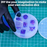 DND Sharp Edge Dice Silicone Mold for 7Pcs Resin Dice Set- High Toughness, Easy Demolding, and Smooth Finish(Regular D4) AUSPDICE