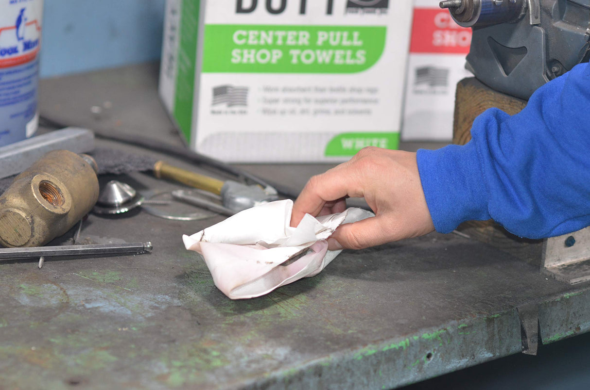 Fresh Towel Heavy Duty Center Pull Shop Towel Rags for Cleaning- (1 Box of 160 Sheets) Disposable Cleaning Towels - 9 x 12 inches - FT800 (White) Fresh Towel, Inc.