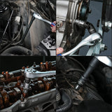 WORKPRO 18-Pieces Drive Tool Accessory Set, Includes Socket Adapters, Socket Extension Bar, Swivel Universal Joints and Impact Coupler, 1/4", 3/8" & WORKPRO