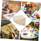 KALLORY 10pcs Board Unfinished Wooden Cutouts Wood Squares for Craft Wood Carving Blanks Unfinished Wood Blocks Oil Birch Plywood Wood Cut Out Wood KALLORY