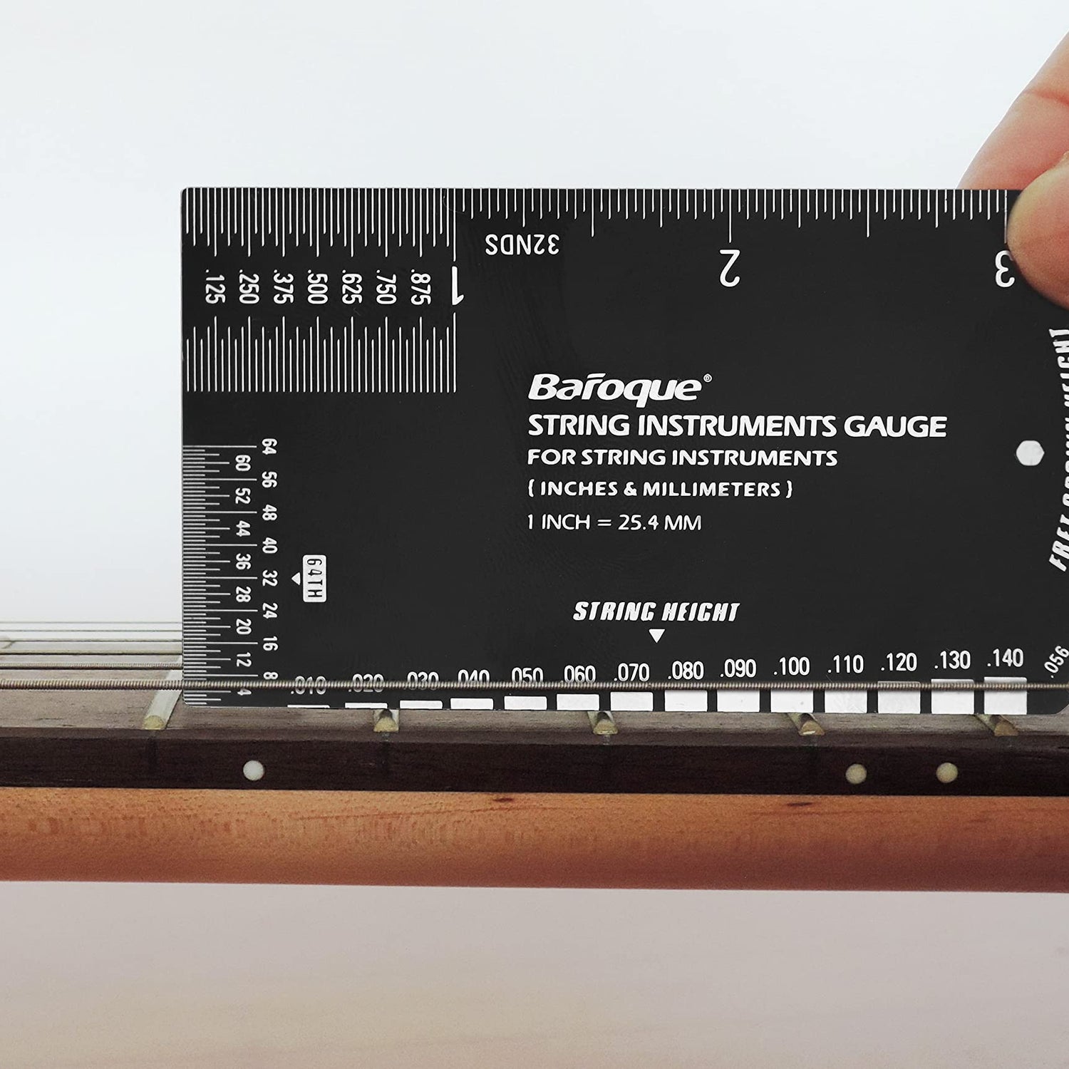 Baroque Stringed Instrument Action Ruler Gauge Luthier Measuring Tool for Electric Acoustic Guitar Bass Ukulele Mandolin Banjo SIG-10 Baroque