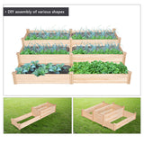 Yaheetech 8×2ft Wooden Horticulture Raised Garden Bed Divisible Elevated Planting Planter Box for Flowers/Vegetables/Herbs in Backyard/Patio Outdoor, Yaheetech