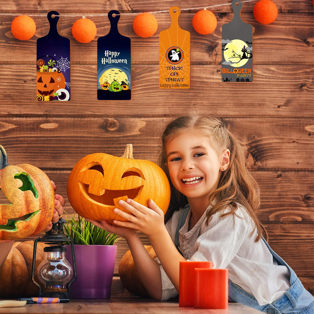 Marsui 12 Pieces Mini Wooden Cutting Board with Handle Christmas Small Chopping Board Craft Wooden Paddle Board for DIY Kitchen Home Decor(9.4 x 3.5 Marsui