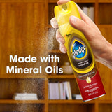 Pledge Wood Oil, Expert Care, Aerosol, Amber & Argan Scent, 9.7 oz. Pledge