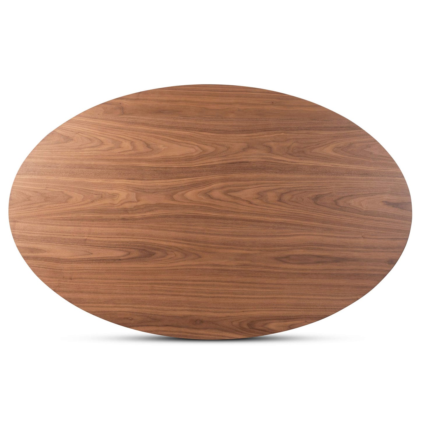 Baxton Studio Monte Mid-Century Modern Walnut Brown Finished Wood 71-Inch Oval Dining Table - WoodArtSupply