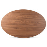 Baxton Studio Monte Mid-Century Modern Walnut Brown Finished Wood 71-Inch Oval Dining Table Baxton Studio
