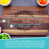 Blue Ridge Mountain Gifts Personalized Laser Engraved Wooden Cutting Board New Home Essentials - Customized Chopping Board for Weddings, Blue Ridge Mountain Gifts