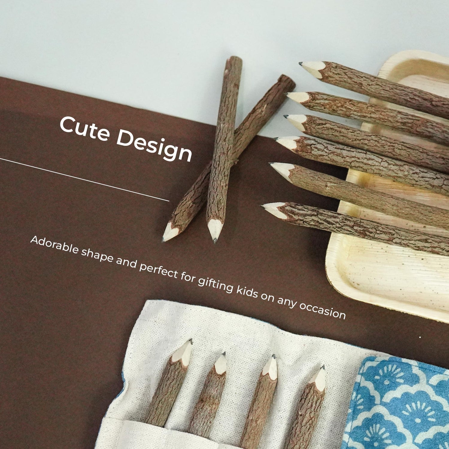 BSIRI Pencil Wood Graphite Wooden Tree Rustic Twig Pencils Birch of 12 Camping Lumberjack Decorations Party Supplies Novelty Gifts Bark Pencils Gifts BSIRI